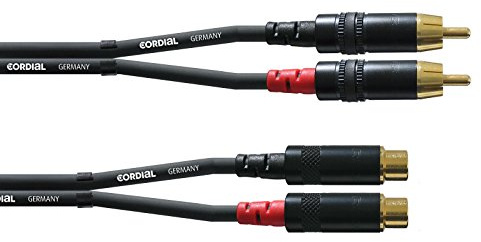 CORDIAL CABLES RCA-Audiokabel männlich/weiblich 3 m AUDIO Essentials RCA-Kabel
