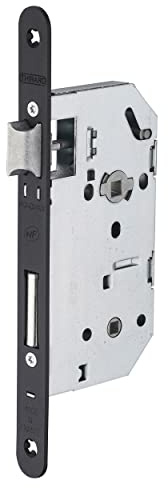 Serrure MONOMAX NF Axe 50 Version Condamnation - Coffre Galvanisé, Têtière Époxy Noir Granité - Modèle Encastrable pour Porte d'Entrée - Made in France - Finition Noire - THIRARD