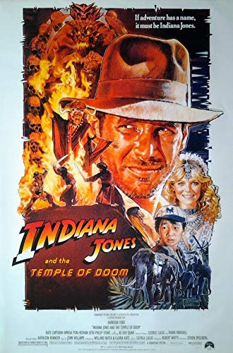 Indiana Jones und der Tempel des Todes: B (1983) | US Import Filmplakat, Poster [68 x 98 cm]