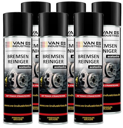 VE-INDUSTRIES Bremsenreiniger 500ml 360° Power-Strahltechnik Teilereiniger Entfetter Sprühdose Acetonfrei Spraydose (6)