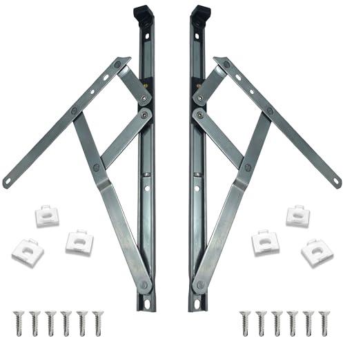 uPVC Universal Window Hinge Kit Double Glazing Friction Stay PVC 13mm 17mm Stack Non Handed Stainless Steel (20 inch)