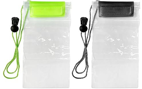 ATBUSS 2 piezas de funda para teléfono móvil impermeable transparente, funda protectora para smartphone, adecuada para modelos de menos de 7,2 pulgadas, adecuada para entusiastas de los deportes al