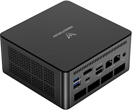 MINIS FORUM UM890 Pro Mini PC, AMD Ryzen 9 8945HS Prozessor, 8C/16T bis zu 5,2 GHz, AMD Radeon 780M Mini Computer, DDR5 32GB/512GB SSD, HDMI/DP/USB4 × 2, RJ45 2,5G LAN × 2, Oculink, Wi-Fi6E, BT5.2