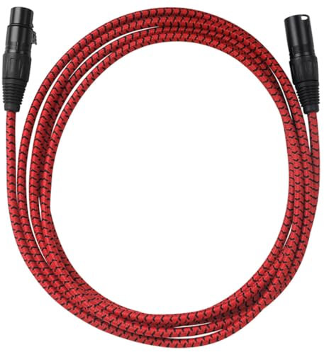 Abaodam Xlr zu Xlr Mikrofonkabel 3 Meter Stecker Buchse für Gitarre
