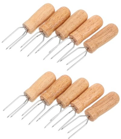 TOYANDONA Set Di Forchette Per Barbecue Con 10 Supporti in Acciaio Inossidabile Comode Per Grigliare Durante Le Feste