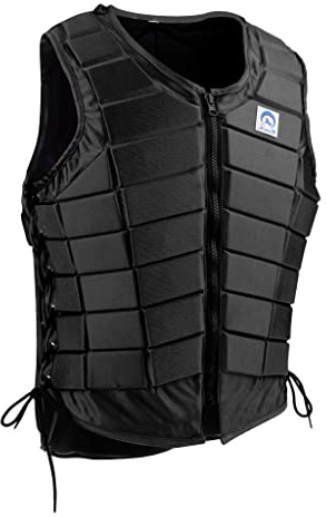 MERIGLARE Professional Men Women Boys Girls Horse Riding Equestrian Vest Black Various Sizes
