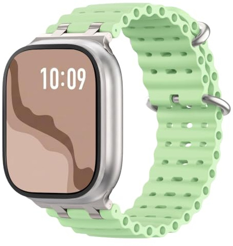 Astorgos Ocean klockarmband kompatibel med Apple Watch Ultra 3/2/1 49 mm, S11/S10 46 mm, 9/8/7 45 mm, SE3/SE2/SE/6/5/4 44 mm, 3/2/1 42 mm, sportarmband med metallkontakt för män och kvinnor, Piccola