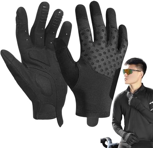 Guanti da ciclismo per uomini | Guanti imbottiti per touch screen, guanti da ciclismo traspiranti, per freddo, bici da strada, ciclismo, auto