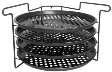 Set di Griglie per Cottura Pizza al Forno Supporto Pieghevole a 4 ,