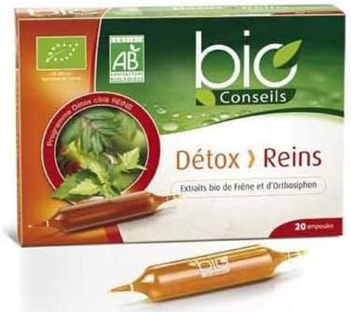Yves Ponroy Détox Reins - Complément alimentaire Confort Urinaire - À base de Frêne et Orthosiphon - Drainage des Toxines - 20 Ampoules - Cure de 20 Jours - Fabriqué en France