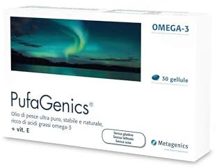 Metagenics PufaGenics - Omega 3 Olio di Pesce Ultra Puro - 30 Capsule | Integratore di acidi grassi essenziali EPA e DHA per la corretta funzionalità cardiovascolare e per la salute della vista.