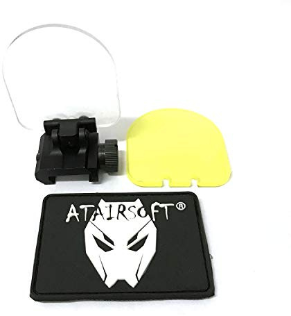 ATAIRSOFT Airsoft Tactical Scope Roter grüner Punkt-Anblick Kugelsicherer Objektivschutz Faltbarer roter Punkt-Objektivdeckel mit 2 Ersatzobjektiven