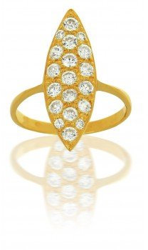 AvenueDuBijou - Bague Marquise Or et Zirconium 18 Carats