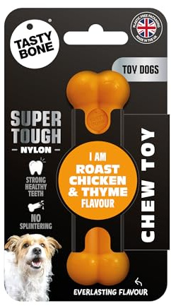 Tasty Bone Knochen Hunde Kau-Spielzeug, Brathuhn & Thymian Geschmack (Welpe) (Brathuhn & Thymian)