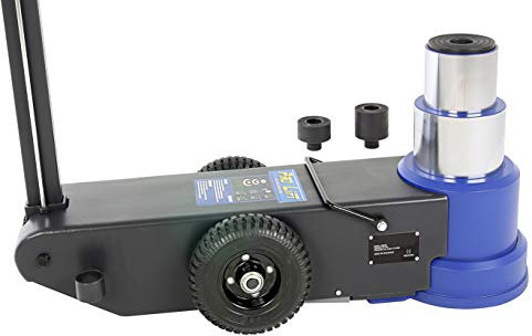 Pro-Lift-Werkzeuge Rangierwagenheber pneumatisch Teleskop 80t / 50t Druckluft-Stahl-Wagenheber 2-stufig Pneumatikantrieb Werkstatt 80t/50t professionell Druckluftheber LKW PKW