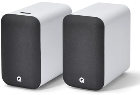 Q Acoustics M20 Bluetooth-högtalare HD trådlösa högtalare musiksystem vit – tweeter 2,3 cm, mellanbas/drivrutin 4,9 tum, Freq. Svar 55 Hz – 22 kHz, Crossover Freq. 2,4 kHz – driven