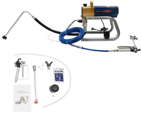 Spruzzatore di Vernice, 1500W Airless Spruzzatore Vernice con Pistola a Spruzzo e Supporto, 2.2 l/min, 22 MPa, per pitture, Pitture al Lattice