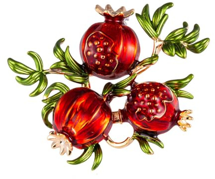 Clataly Granatapfel Brosche Elegante Obst Brosche Blume Party Kleid Broschen Schmuck für Frauen und Mädchen