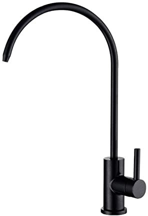 Rubinetto per Acqua Potabile da Cucina Rubinetto per depuratore d'Acqua Nero Rubinetto da Cucina Solo Freddo in Acciaio Inossidabile