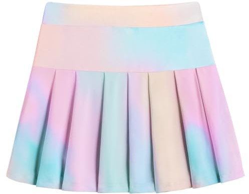 Arshiner Mädchen Röck Tennisrock Hohe Taille Hosenrock Kinder Golf Skorts | Sportrock,Faltenrock,Sommerrock mit Hose,mit Taschen,6-13 Jahre