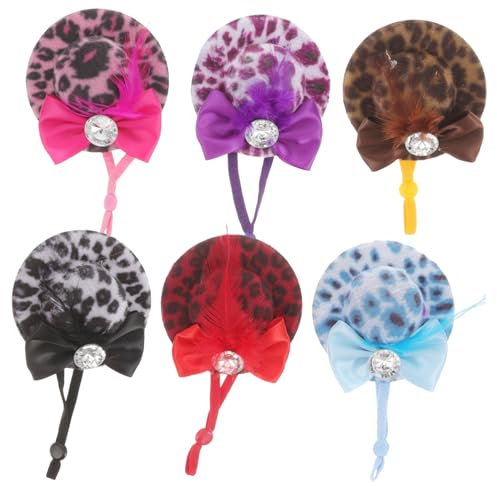 HOMOBABE 6stücke Mini Hüte Für Haustiere Lustige Hüte Für Hühner Papageien Und Mehr Mit Elastischem Band Für Feiern Geburtstagsfeiern Und Familienfotos