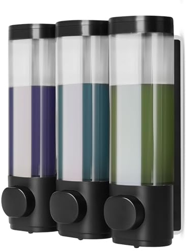Seifenspender Wandbefestigung, Soap Dispenser, 3er Set Duschspender ohne Bohren, Shampoo Duschgel Spender, Schaumseifenspender, Seifenspender Geeignet für Shampoo, Duschgel, Flüssigseife, Spülung