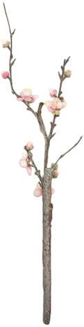 PawwJoy Bouquet di fiori di prugno finto a stelo lungo, 54 cm, in seta, decorazione per casa e ufficio