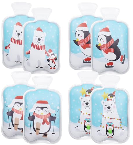 Handwärmer Weihnachten, Taschenwärmer Wiederverwendbar, Taschenheizkissen mit Weihnachts Pinguine und Bären, Hand Wärmer Klein für Handwärmer Erwachsene für Kalte Tage Weihnachten