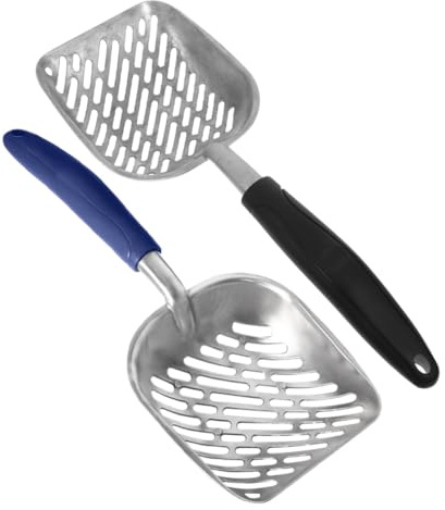 BESPORTBLE 2 Stück Schaufel für Haustierstreu Streuschaufel für Streu Müllschaufel große Abfallschaufel aus Metall große Streuschaufel Haustier-Katzenstreu-Schaufel Aluminiumlegierung