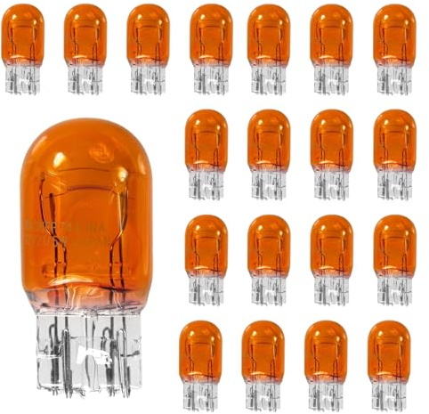 HHZL T20 7440A WY21W Turn Signal Bulb Daytime Running Light Blinker Brake Light Bulbs, 10PCS Monofilament Side Marker Lights Mini Taillight 7440 Bulb Replacement for Cars,Trucks,SUVs(Amber)