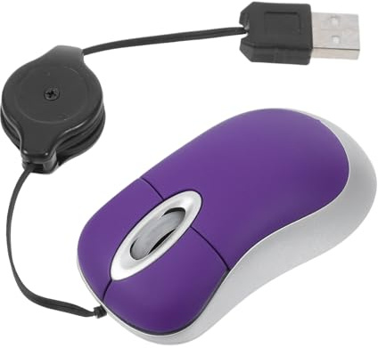 ROMISBABA Souris Optique USB Filaire Compacte 1000 Dpi pour Utilisation Prolongée, Portable pour Voyage Et Travail sur Pc Et Ordinateur Portable, Confort Ergonomique Violet