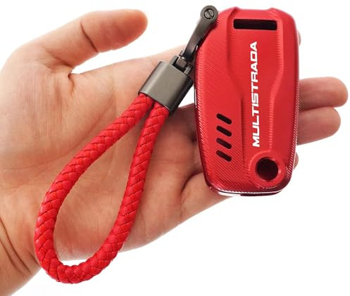 Accesorio para motocicleta para Ducati Multistrada V2 V2S V4 V4S MTS 1260 1260S 950S 2017-2024 2025 Carcasa de llave con protección contra arañazos FOB Mando a distancia Funda protectora y llavero