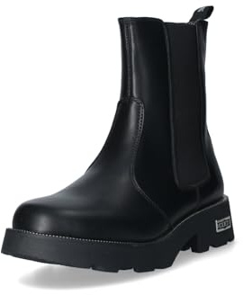 Cult Young Stivaletto Donna, Punta Chiusa, Slip-on, Sintetico Nero, Tacco 4 cm (nero, regular, Sistema Taglie Calzature EU, Adulto, Numero, Media, 38)