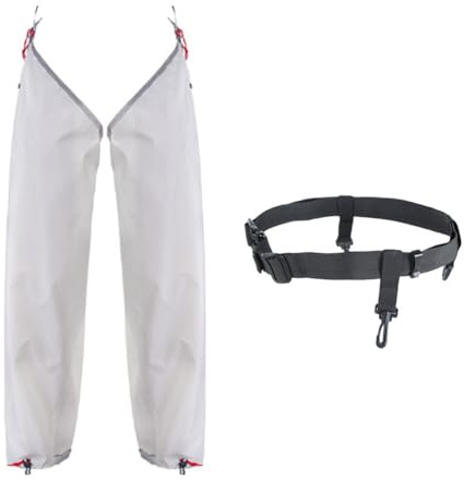NiuLumea Pantalon de pluie imperméable en nylon 70D – Équipement de randonnée et de camping ultraléger – Sangle de cheville et mousqueton – Pression hydrostatique de 2000 mm – Pliable – 13 x 8 x 4 cm