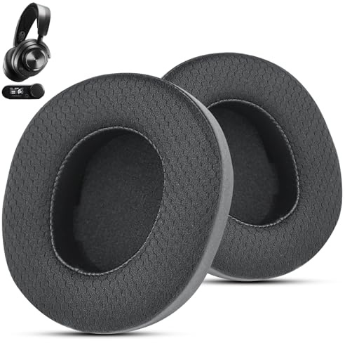 Wzsipod Stoff Ohrpolster für Arctis Nova Pro Wireless/Nova Elite | für SteelSeries Arctis Nova Pro Wireless/Arctis Nova Elite Kopfhörer(Nicht kompatibel mit Nova Pro Wired)