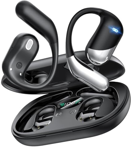 Paekole Auricolari Cuffie Open Ear Bluetooth 6.1 Wireless Sport Senza Filo | 60 ore Riproduzione, Audio HiFi Stereo, Impermeabile IP7, Compatibile iOS e Android