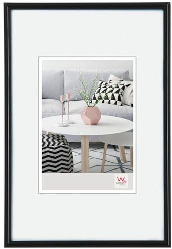 walther design Bilderrahmen schwarz 40 x 60 cm Galeria Kunststoffrahmen KB460H