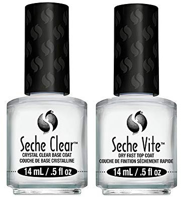 Seche Vite Dry Fast Top Coat/Clear Crystal Base Coat Duo by Seche