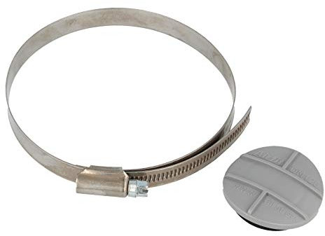 Reparaturstopfen für Abflussrohre DN 125, mit Edelstahl-Schlauchschelle