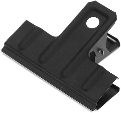 Tbkoly Büroklammern Binder Scharnier Clips Foldback Schreibwaren Bulldogge Clips, große Bull Clips verdickt, 10 Stück 7,6 cm lange große Metall-Büroklammern für Büro (schwarz)
