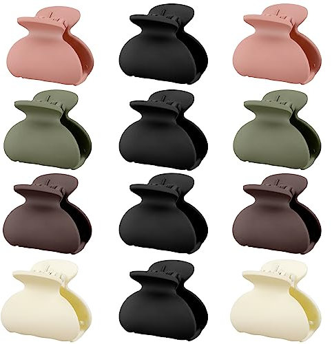 Kavya Haarspangen Damen Klein Haarklammer Klein, Haarspangen Damen Dünnes Haar Rutschfestes Haarklammern Geeignet für Damen Mädchen Kinder Haarspange 12 Stück