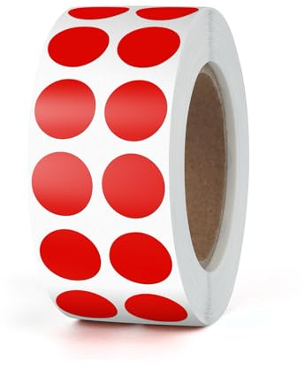 Runde Aufkleber 13mm Rot Selbstklebend Rolle Kleine Klebepunkte Etiketten Farbkodierung Kreise Sticker Wetterfest 2000 Stück