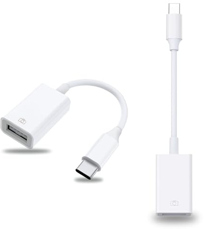ICOVERI Adaptador USB 3.0 a USB C, Adaptador USB-C Macho a USB A Hembra OTG, Thunderbolt 3, Adaptador de cámara, Compatible con Dispositivos Tipo-C (Pack 2 ud)