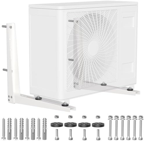 Mini staffa di montaggio a parete divisa, staffa da parete per esterni resistente per condizionatori d'aria senza condotti 7000-18000 BTU senza condotti Sistema universale a pompa di calore supporta