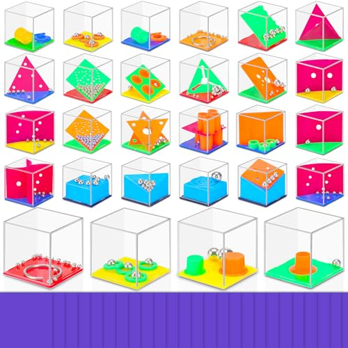 Gontence 28 Juegos de Rompecabezas con 28 Púrpura Bolsa - Cubos Rompecabezas | Puzzle Juegos con Diferentes Niveles | Regalos de Cumpleaños para Niños y Niñas | Relleno Piñata Infantil