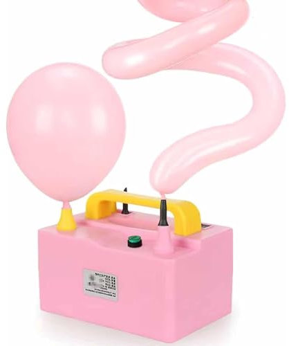 SMoonga Pompe à gaz électrique à hélium, gonfleur de décoration de fête, clé de Commutation Multifonction, Pompe de gonflage de Ballon Portable, Conception de Coussinet de Pied antidérapant