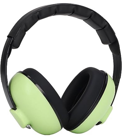 Cuifati Noise Reduction Earmuffs, Hearing Headphones NRR 31dB Soundproof Safety Ear Muffs for Adult Shooting Mowing Autism Hunting Construction, Matcha Green