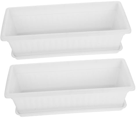 KONTONTY 2ensembles Pots De Fleurs Plastique pour Orchidées Plateau Pots Respirants pour Jardinage Et Culture De Plantes Couleur Blanche Idéaux pour Intérieur Et Extérieur