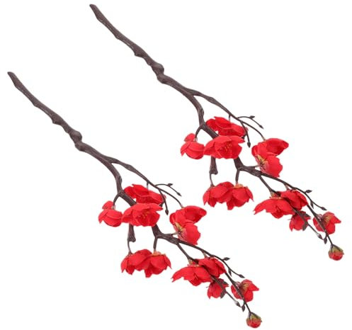 HANABASS 2 Pièces Branche De Fleur Artificielle Décorative Fleurs en Plastique Tiges De Fleurs Artificielles pour Vase Et Panier De Jardin