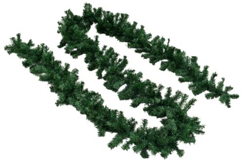 Künstliche Weihnachtsgirlande Weihnachtsdeko, Weihnachtsgirlanden 4 STK. Grün 270 cm PVC Dekogirlande Für Weihnachtsbaum Drinnen Draußen Kamin Tür Weihnachten Hochzeit Party Deko